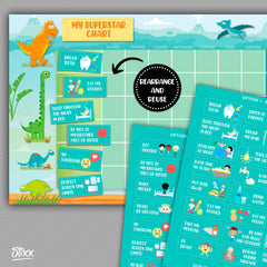 Printable Children´s Reward Chart  - DINOSAURS