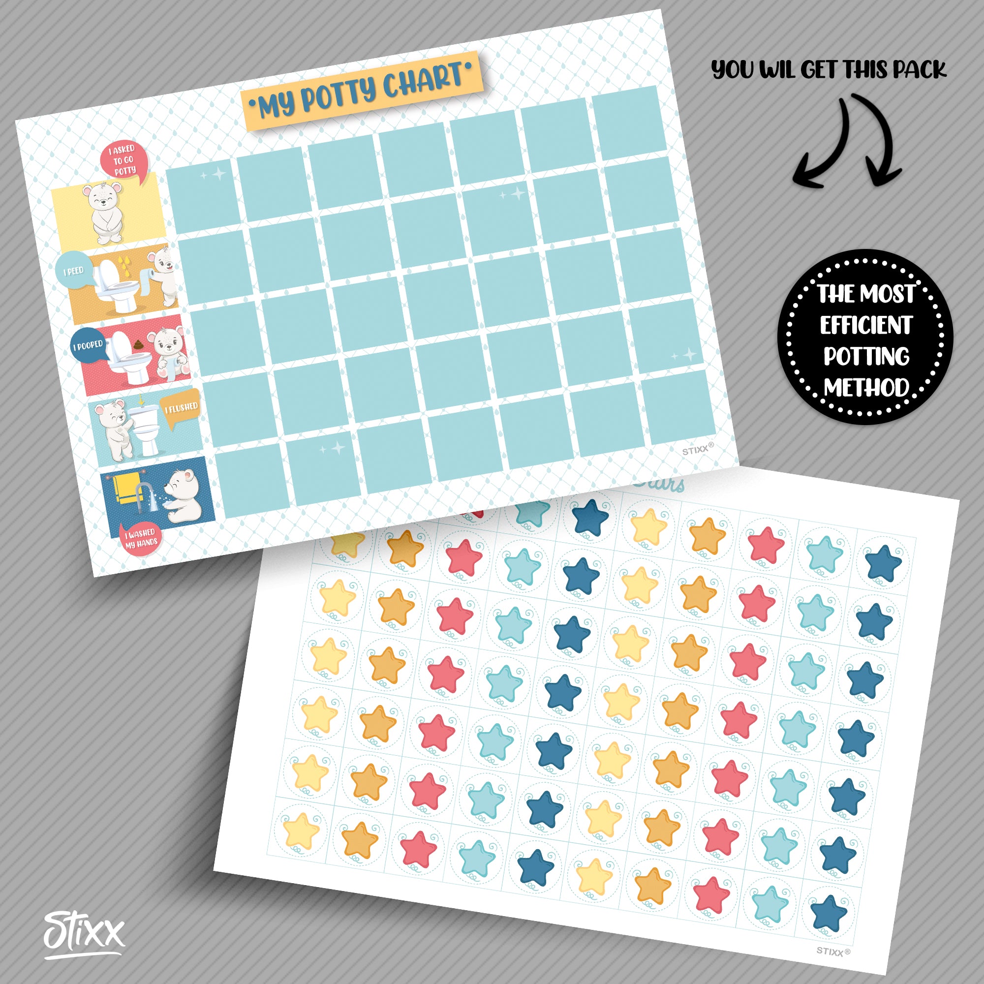 Children Reward Chart  - POTTY TRAINING