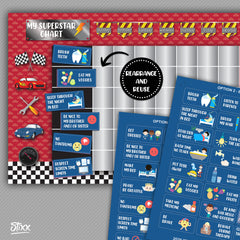 Printable Childrens Reward Chart  - CARS